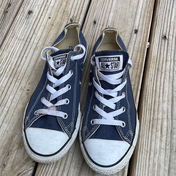 CONVERSE Sneakers- ALL STAR BLUE LOW TOP SNEAKER - UNISEX YOUTH size 3 - Picture 1 of 11